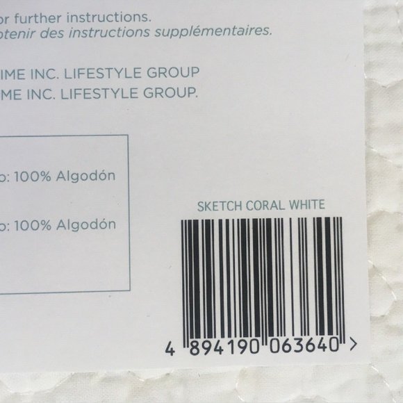 brand new WHITE 3-pc Coastal Living KING Embroidered Coral 100% Cotton Quilt Set - Picture 6 of 7